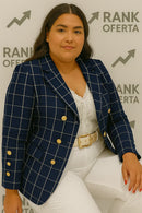 Blazer Casual Feminino em Poliéster