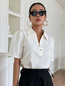 DAZY Solid Rib Knit Puff Sleeve Top