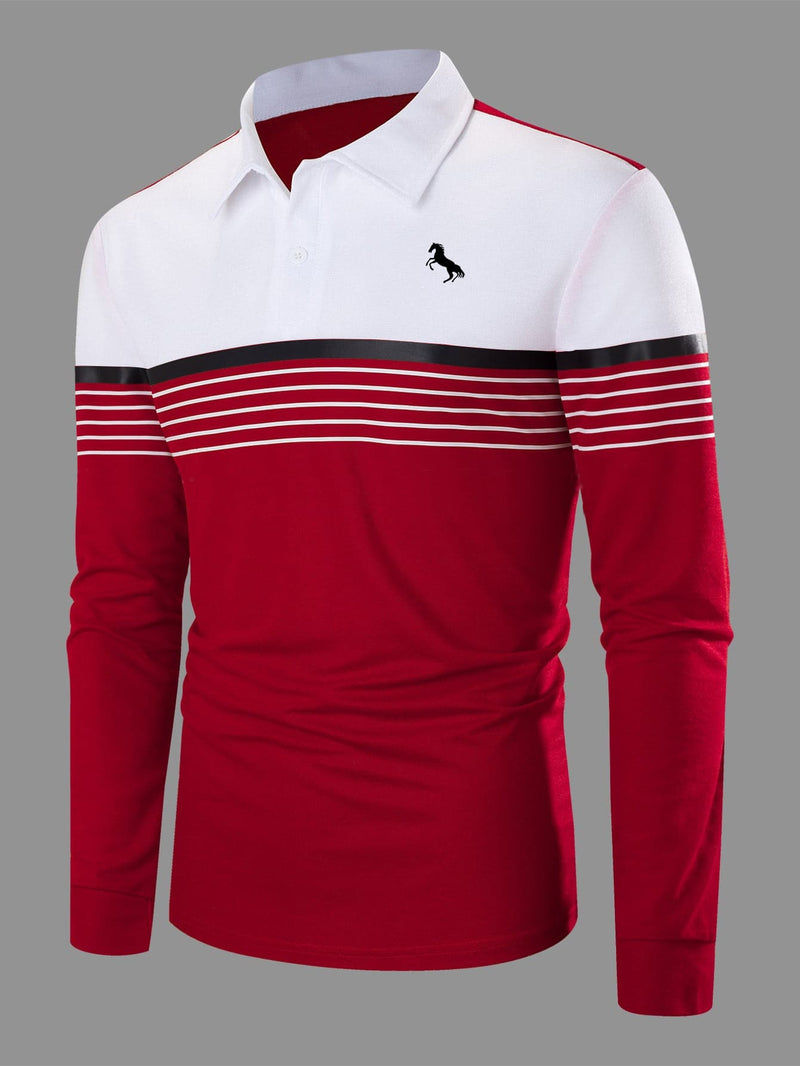 Camisa polo a rayas
