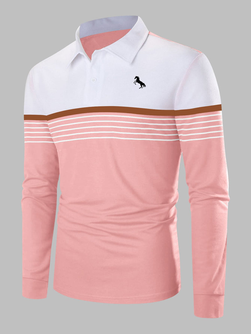 Camisa polo a rayas