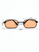 1 Piece Retro Square Black Glasses with Caramel Lens and Copper Frame Mini Classic Fashion Y2K, Suitable for Daily Wear, Photography, Vacation, Travel (Includes Glasses Case, Cleaning Cloth, Lanyard)