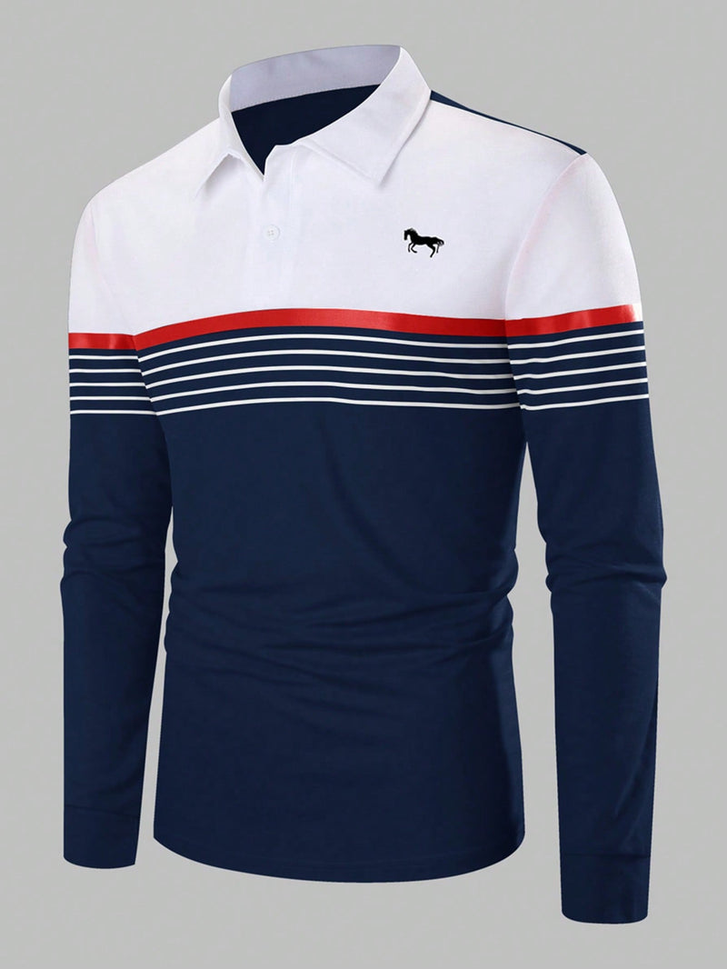 Camisa polo a rayas