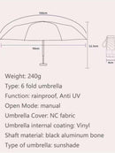 Mini Guarda-Chuva de Sol Portátil 15cm