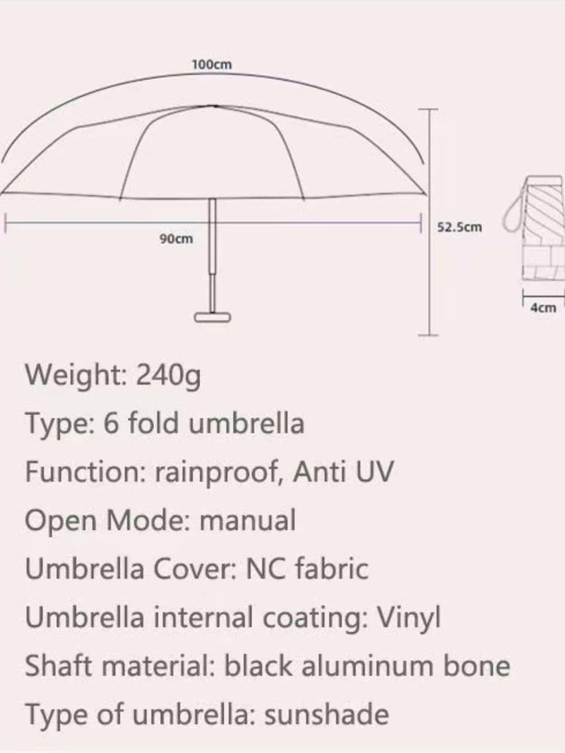 Nueva mini sombrilla portátil de 15 cm para novia