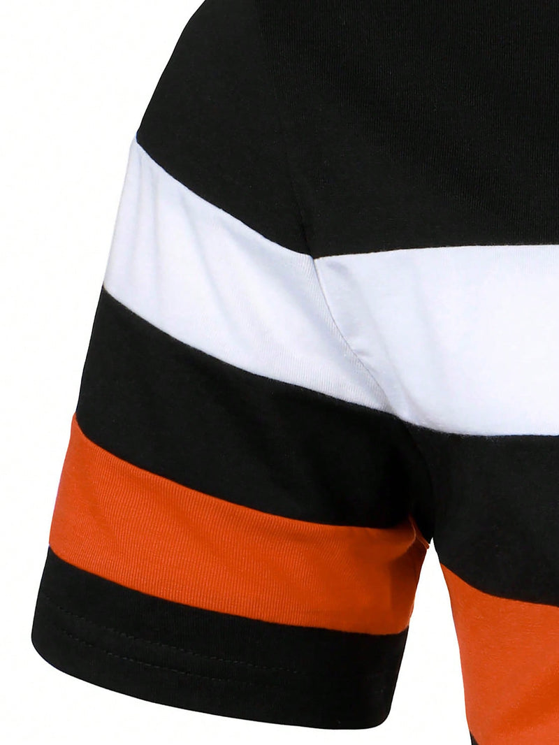 Camiseta de rayas con cuello en V