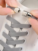 Cadarços Elásticos Sem Amarração com Fivela de Comutação