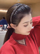 Faixa de Cabelo com Rhinestone – Design Ondulado e Toque Fashion Kaqui