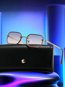 1 Piece Retro Square Black Glasses with Caramel Lens and Copper Frame Mini Classic Fashion Y2K, Suitable for Daily Wear, Photography, Vacation, Travel (Includes Glasses Case, Cleaning Cloth, Lanyard)