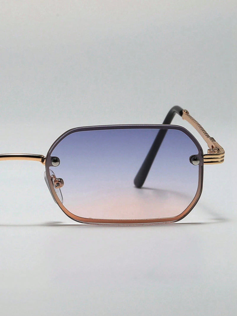 1 Piece Retro Square Black Glasses with Caramel Lens and Copper Frame Mini Classic Fashion Y2K, Suitable for Daily Wear, Photography, Vacation, Travel (Includes Glasses Case, Cleaning Cloth, Lanyard)