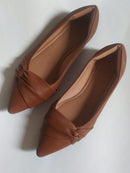 Zapatos de salón Napa con punta puntiaguda y nudo lateral para mujer