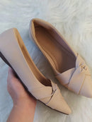 Zapatos de salón Napa con punta puntiaguda y nudo lateral para mujer