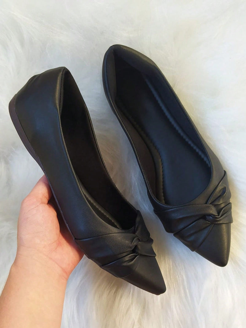 Zapatos de salón Napa con punta puntiaguda y nudo lateral para mujer