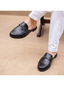 Black Mule with Tractor Sole Low Comfortable Maricotta