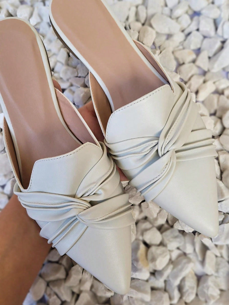 Sandalias planas de punta puntiaguda para mujer, cómodas y casuales, Muller para mujer