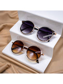 Kit with 2 Women's Round Cat Eye Dark Sunglasses Doha Summer