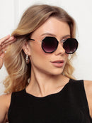 Óculos Octogonal Vintage Feminino