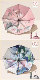 Guarda-Chuva Floral Dupla Camada Feminino