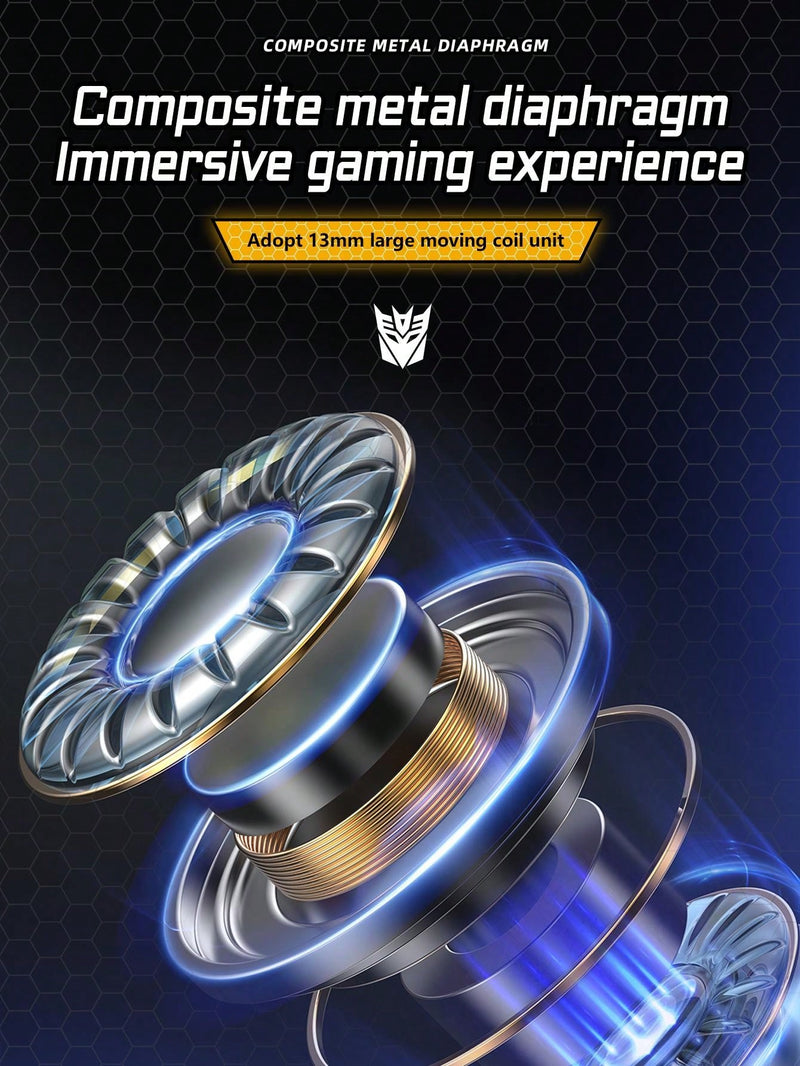 Auriculares inalámbricos semi-intraaurales TRANSFORMERS Tf T01 con cancelación de ruido pasiva, controles táctiles, baja latencia, micrófono, música y juegos. Ideales para deportes.