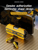 TRANSFORMERS Tf T01 Semi-in-ear True Wireless Headphones with Passive Noise Cancelling, Touch Controls, Low Latency, Microphone, Music and Gaming. Ideal for Sports.