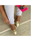 Zapatos mocasines cómodos con punta cuadrada para mujer