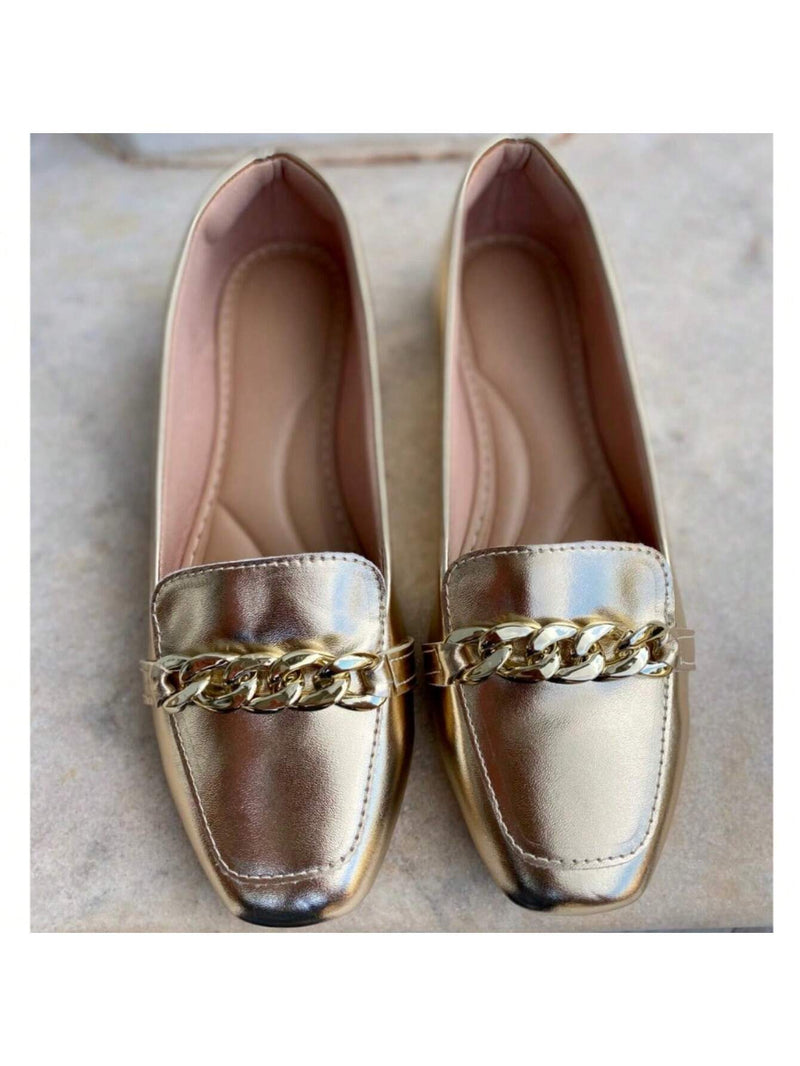 Zapatos mocasines cómodos con punta cuadrada para mujer