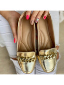 Zapatos mocasines cómodos con punta cuadrada para mujer