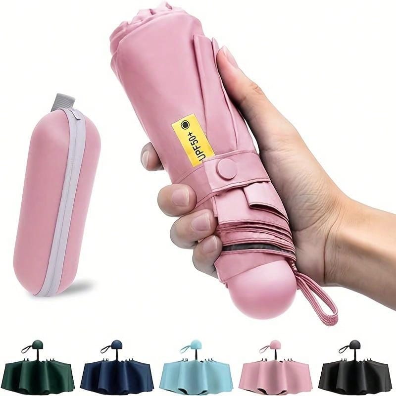 Mini Guarda-Chuva Rosa Anti-UV