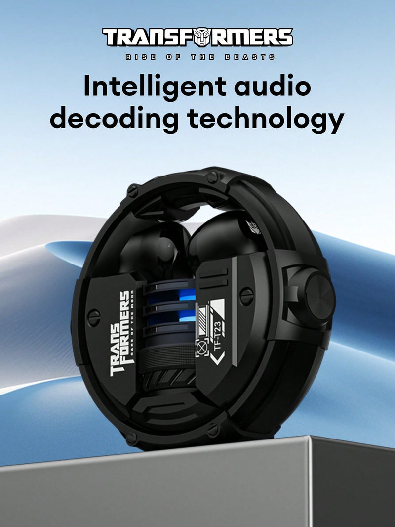 Auriculares inalámbricos Transformers TF-T23 Megatron, diseño semi-intraaural, estilo innovador y moderno, baja latencia, graves potentes, ideales para juegos, deportes, música y llamadas nítidas de 5.4G con cancelación de ruido pasiva.
