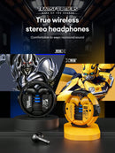 TRANSFORMERS Transformers TF-T23 Megatron Wireless Headphones, Semi-In-Ear Design, Innovative and Cool Style, Low Latency, Powerful Bass, Suitable for Games, Sports, Music and Clear 5.4G Calls with Passive Noise Cancellation