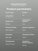 TRANSFORMERS Transformers TF-T23 Megatron Wireless Headphones, Semi-In-Ear Design, Innovative and Cool Style, Low Latency, Powerful Bass, Suitable for Games, Sports, Music and Clear 5.4G Calls with Passive Noise Cancellation