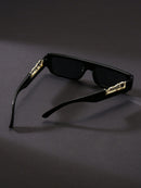 1 Piece Y2K Style Black Square Frame Trendy Beach Glasses for Men, Vintage Eyewear Accessories, Beach Accessories, Street Style Looking Sunglasses and Suitable for Sweater, Jacket, Sweatshirt, Hoodie, Leather Pants and Cargo Pants