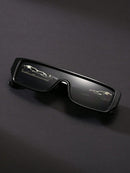 1 Piece Y2K Style Black Square Frame Trendy Beach Glasses for Men, Vintage Eyewear Accessories, Beach Accessories, Street Style Looking Sunglasses and Suitable for Sweater, Jacket, Sweatshirt, Hoodie, Leather Pants and Cargo Pants