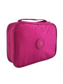 Estuche escolar de nailon con 100 bolígrafos y asa, organizador para mujer y hombre, con 2 compartimentos y cremallera, gran capacidad, impermeable, para niños.