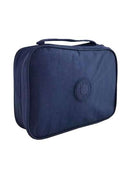 Estuche escolar de nailon con 100 bolígrafos y asa, organizador para mujer y hombre, con 2 compartimentos y cremallera, gran capacidad, impermeable, para niños.