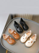 1 par de zapatos planos de moda beige para niña