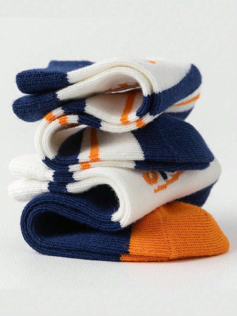 5 Pairs of Spring/Summer Sneaker Design Breathable Sports Ankle Socks Suitable for 0-14 Years Old Kids
