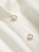 DAZY Solid Rib Knit Puff Sleeve Top