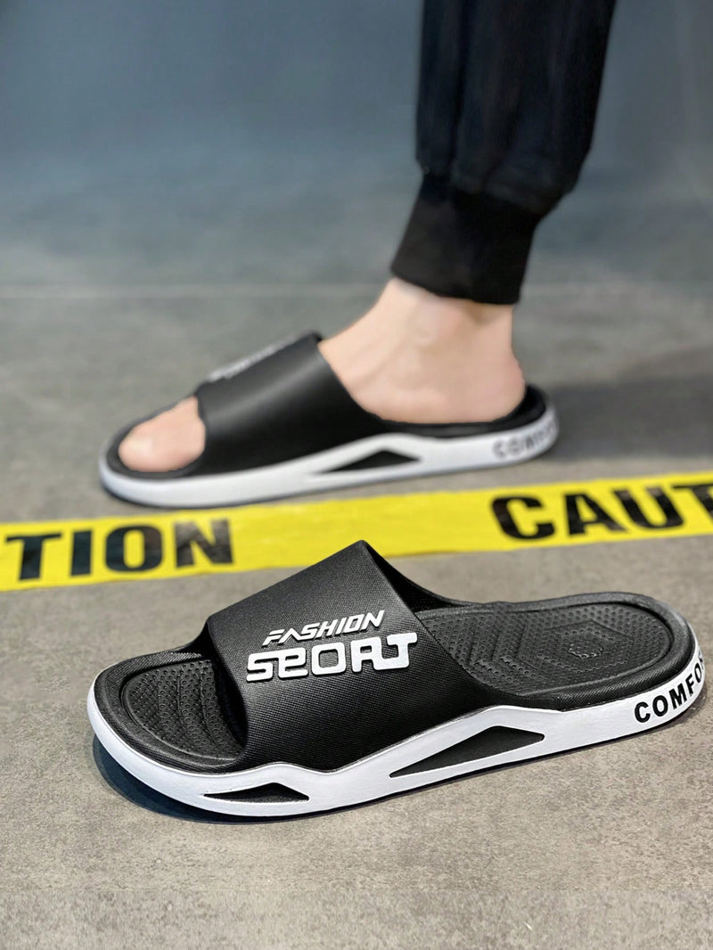 Men's Outdoor Sports Slippers, Soft and Comfortable, Non-slip and Wear-resistant, Fashionable and Trendy, Suitable for Couples to Use Indoor in Bedroom, Guest Room, Living Room or as a Bath and Guest Slipper, Available in 2 Colors