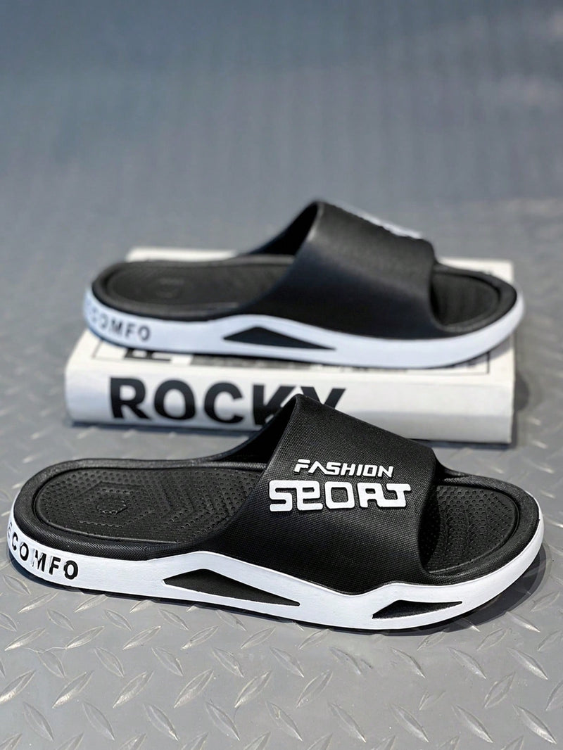 Men's Outdoor Sports Slippers, Soft and Comfortable, Non-slip and Wear-resistant, Fashionable and Trendy, Suitable for Couples to Use Indoor in Bedroom, Guest Room, Living Room or as a Bath and Guest Slipper, Available in 2 Colors
