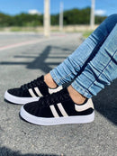 Zapatillas deportivas de rayas para mujer adulta