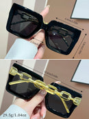 3 Pieces European and American Style Fashionable Oversized Sunglasses, Y2K Personality, Cute Beach, Summer Beach, Beach Accessories for Women