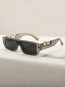 1 Piece Y2K Style Black Square Frame Trendy Beach Glasses for Men, Vintage Eyewear Accessories, Beach Accessories, Street Style Looking Sunglasses and Suitable for Sweater, Jacket, Sweatshirt, Hoodie, Leather Pants and Cargo Pants