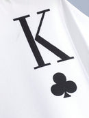 Conjunto de camiseta negra de manga corta con estampado de espadas y pantalones cortos para adolescente