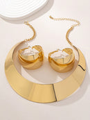 1 par de pendientes y 1 collar, conjunto de joyas para mujer