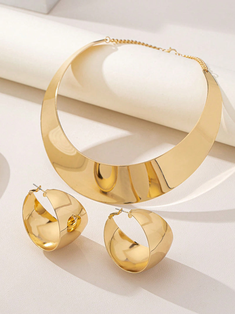 1 par de pendientes y 1 collar, conjunto de joyas para mujer