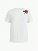 Camiseta Manga Curta com Paetês