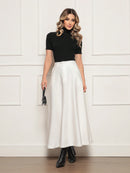 Long umbrella shaped skirt for women
