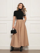 Long umbrella shaped skirt for women