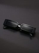 1 Piece Black Y2K Style Small Frame Fashion Glasses, Suitable for Women and Men, Ideal for Beach and Photography