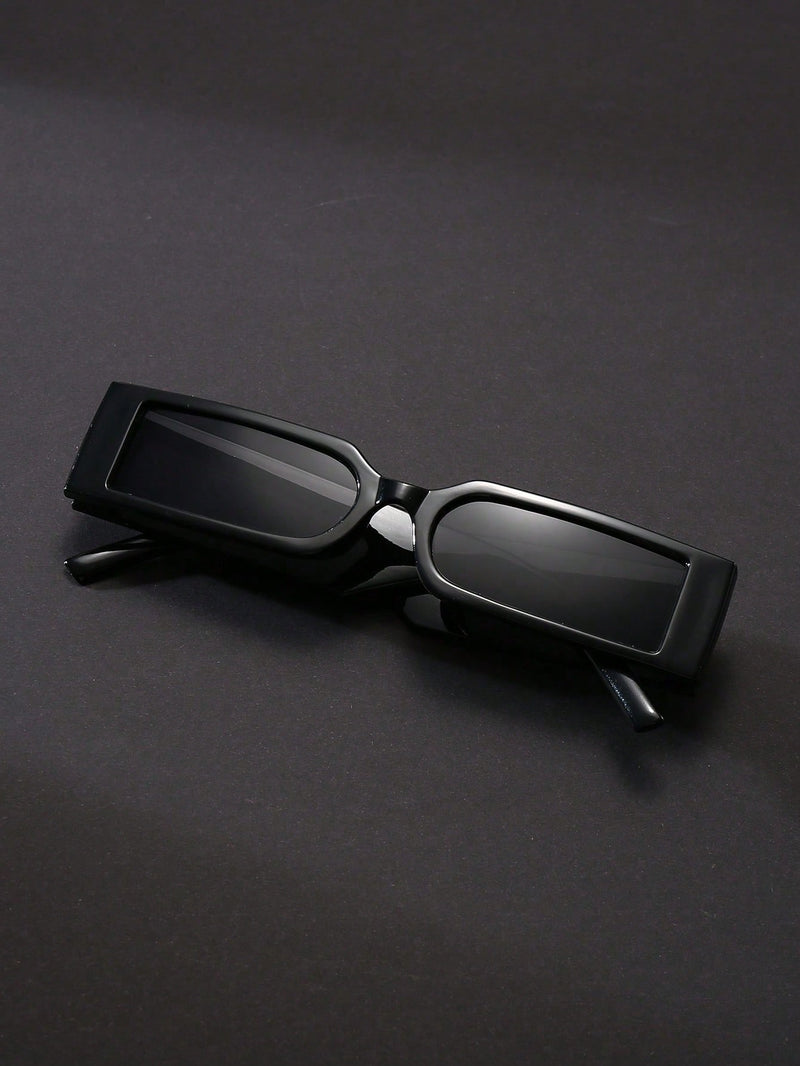 1 pieza de gafas de moda con montura pequeña estilo Y2K negras, adecuadas para mujeres y hombres, ideales para playa y fotografía.